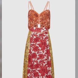 Reiss Isla Cut-Out Resort Midi Dress, Size 4